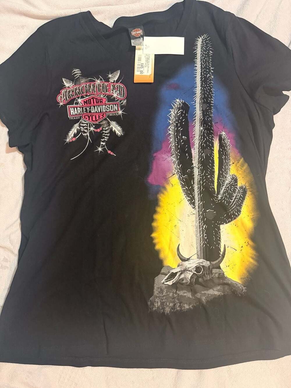 Harley-Davidson Arrowhead Cactus Desert Graphic T-Shirt